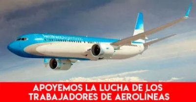 Apoyemos la lucha de los trabajadores de Aerolíneas