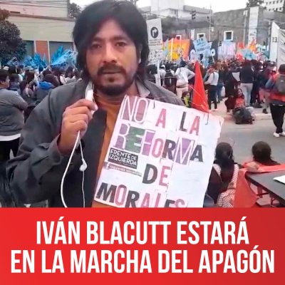 Iván Blacutt estará en la Marcha del Apagón