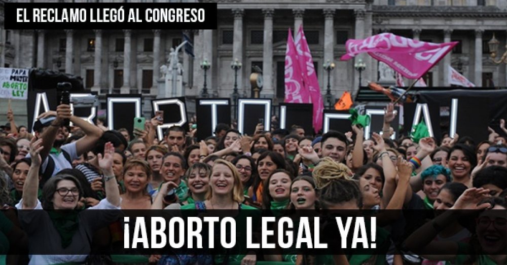 El reclamo llegó al Congreso ¡Aborto legal ya!