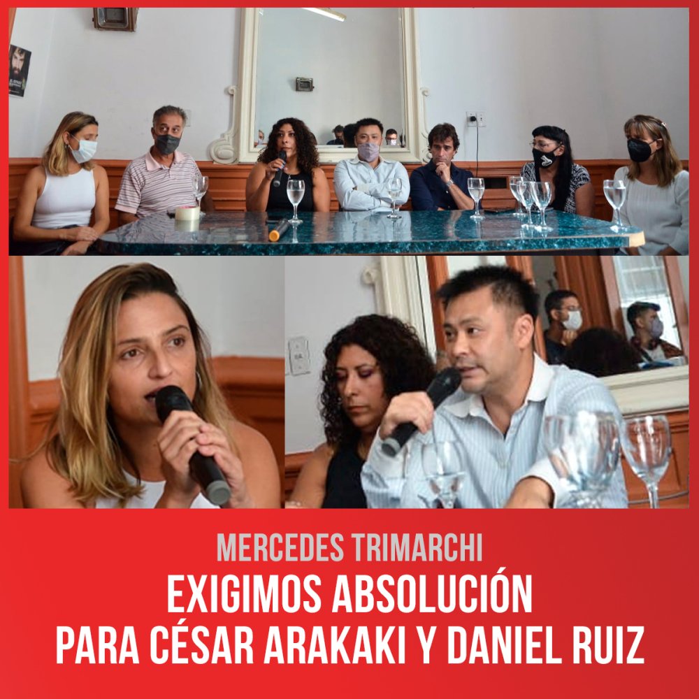 Exigimos absolución para César Arakaki y Daniel Ruiz