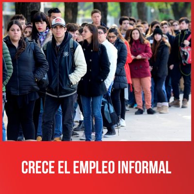 Crece el empleo informal