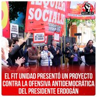 El FIT Unidad presentó un proyecto contra la ofensiva antidemocrática del presidente Erdogán