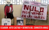 Ecuador. Voto castigo y derrota del correísta Arauz