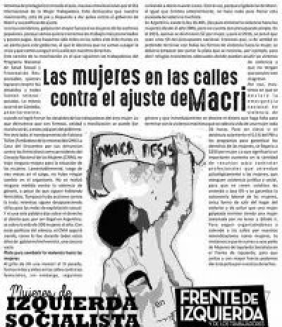 Las mujeres en las calles contra el ajuste de Macri