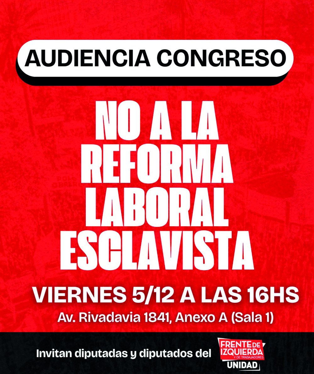 Audiencia en Congreso "No a la reforma laboral esclavista"