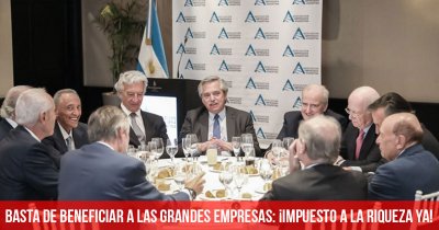 Basta de beneficiar a las grandes empresas: ¡Impuesto a la riqueza ya!