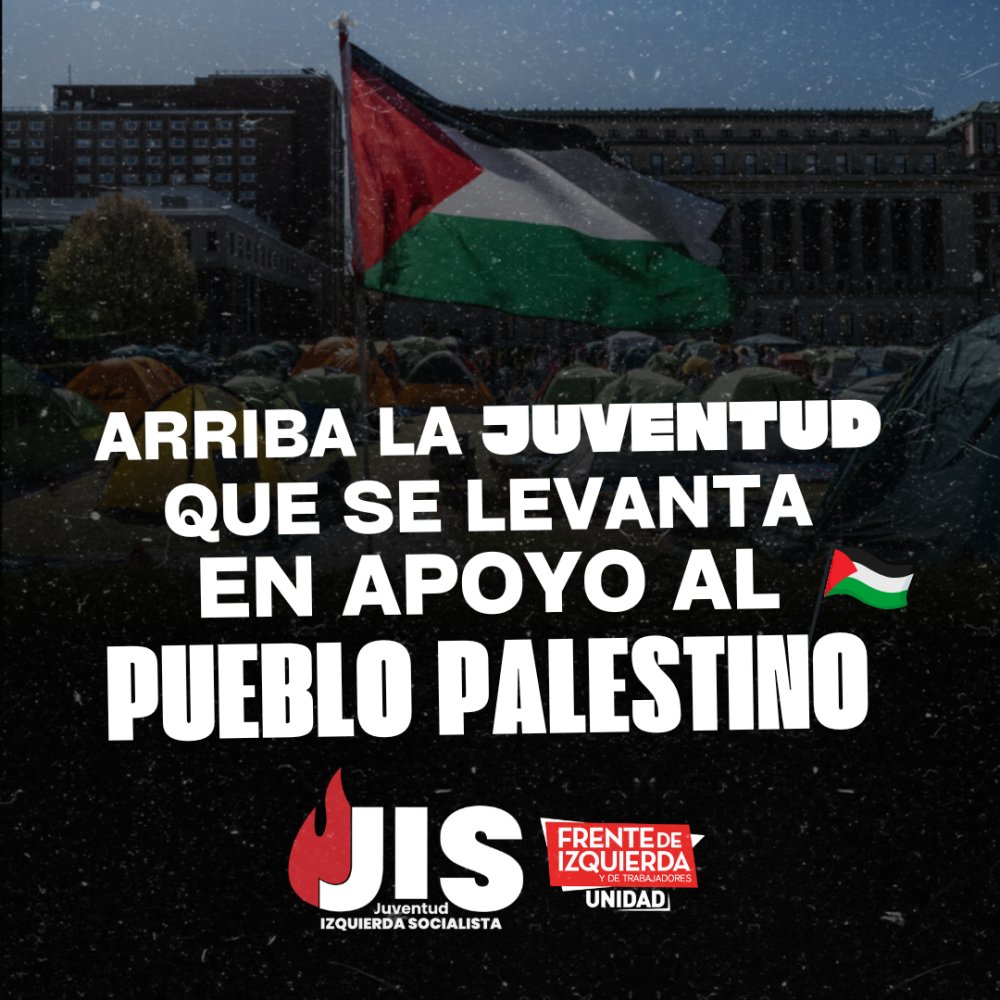 Arriba la juventud que se levanta en apoyo al pueblo palestino