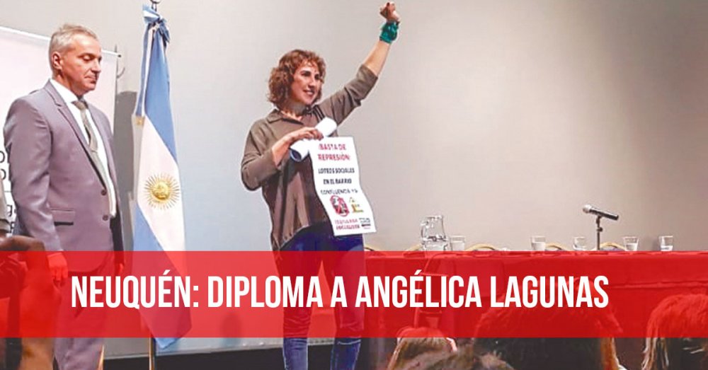 Neuquén: Diploma a Angélica Lagunas