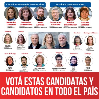 Votá estas candidatas y candidatos en todo el país
