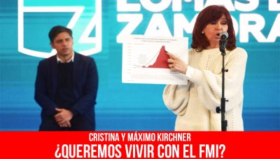 Cristina y Máximo Kirchner ¿Queremos vivir con el FMI?