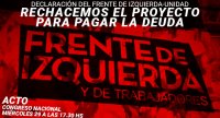 29-01: Acto del FIT contra el proyecto para pagar la deuda