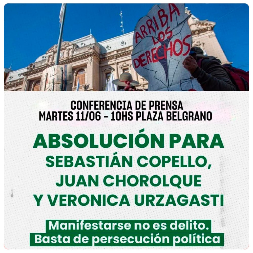 Jujuy / El 18 de junio será el juicio contra Sebastián Copello, Juan Chorolque y Verónica Urzagasti