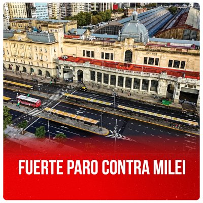 Fuerte paro contra Milei