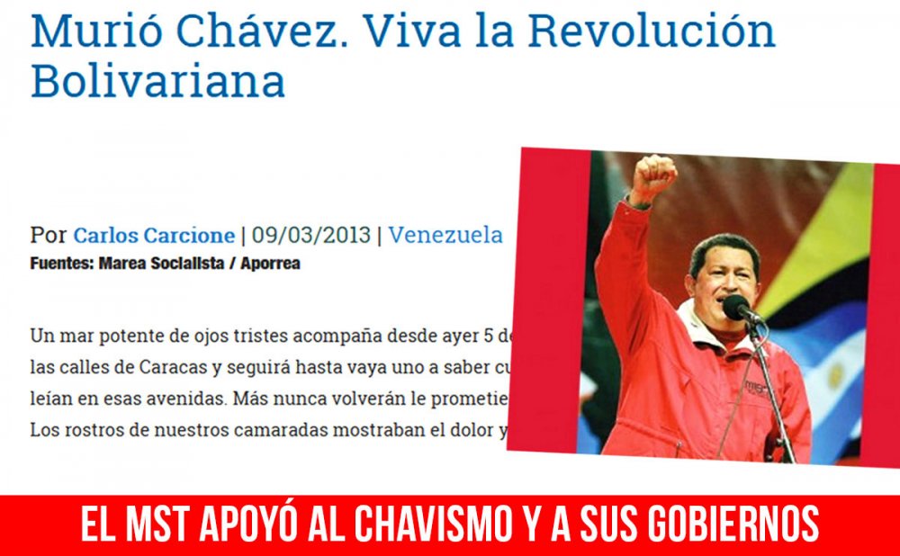 El MST apoyó al chavismo y a sus gobiernos