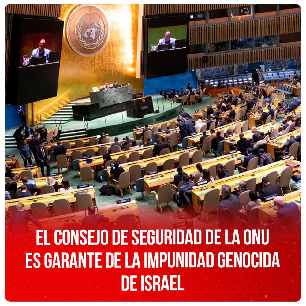 El Consejo de Seguridad de la ONU es garante de la impunidad genocida de Israel
