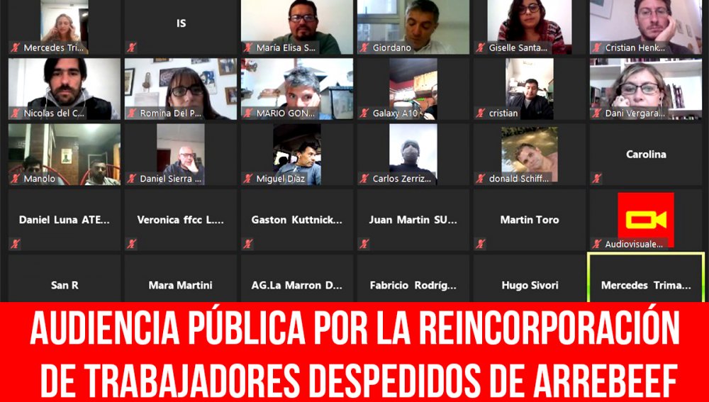 Audiencia pública por la reincorporación de trabajadores despedidos de ArreBeef