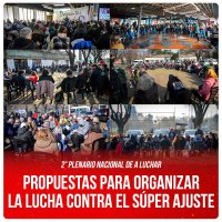 2° Plenario Nacional de A Luchar / Propuestas para organizar la lucha contra el súper ajuste