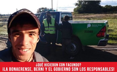 ¿Qué hicieron con Facundo? ¡La bonaerense, Berni y el gobierno son los responsables!