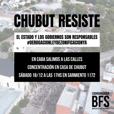 ¡Que se anule la ley de zonificación minera! Acto Casa Chubut en CABA