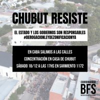 ¡Que se anule la ley de zonificación minera! Acto Casa Chubut en CABA