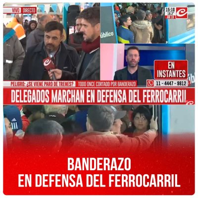 Banderazo en defensa del ferrocarril