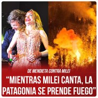 De Mendieta contra Milei “Mientras Milei canta, la Patagonia se prende fuego”