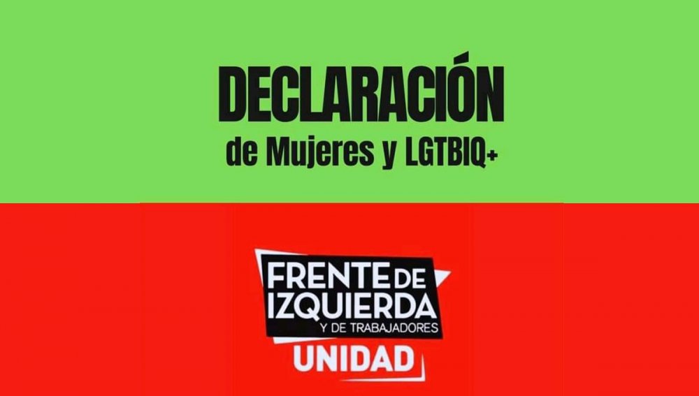 Declaración de Mujeres y LGTBIQ+ del FIT-U