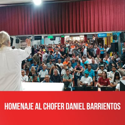 Homenaje al chofer Daniel Barrientos