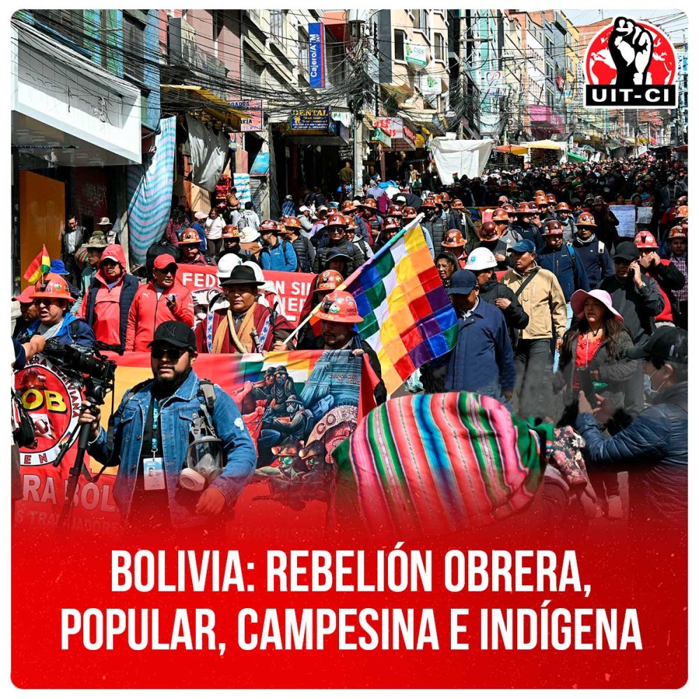 Bolivia: rebelión obrera, popular, campesina e indígena