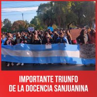 Importante triunfo de la docencia sanjuanina