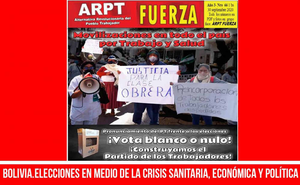 Bolivia. Elecciones en medio de la crisis sanitaria, económica y política