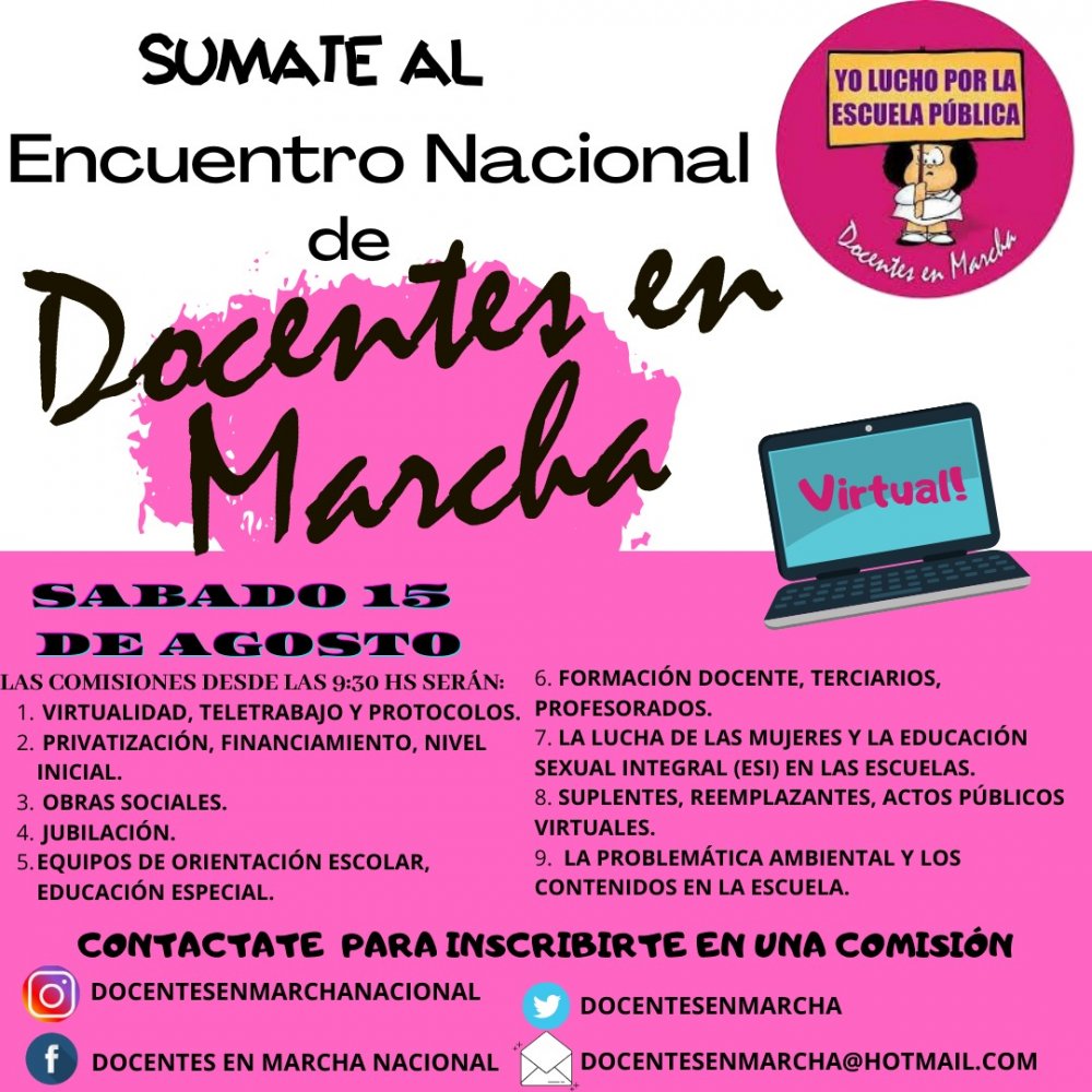 Gran Encuentro Nacional de Docentes en Marcha (Endem)