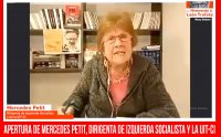 Apertura de Mercedes Petit, dirigenta de Izquierda Socialista y la UIT-CI