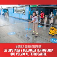 Mónica Schlotthauer / La diputada y delegada ferroviaria que volvió al ferrocarril