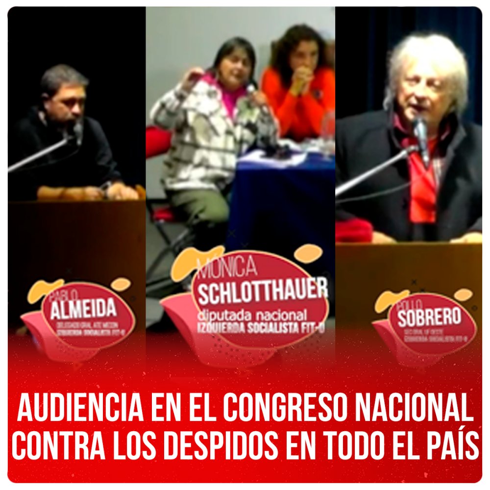 Audiencia en el Congreso Nacional contra los despidos en todo el país
