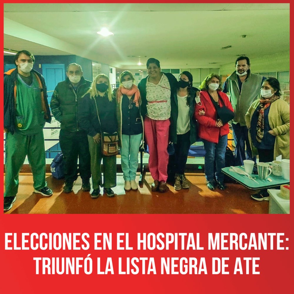 Elecciones en el Hospital Mercante: triunfó la lista Negra de ATE