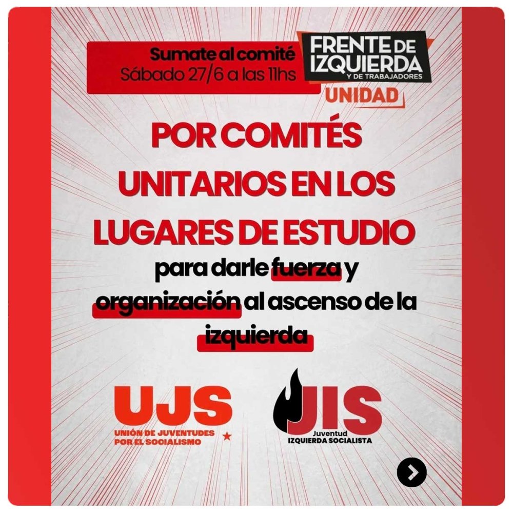 Por comités unitarios en los lugares de estudio para darle fuerza y organización al ascenso de la Izquierda