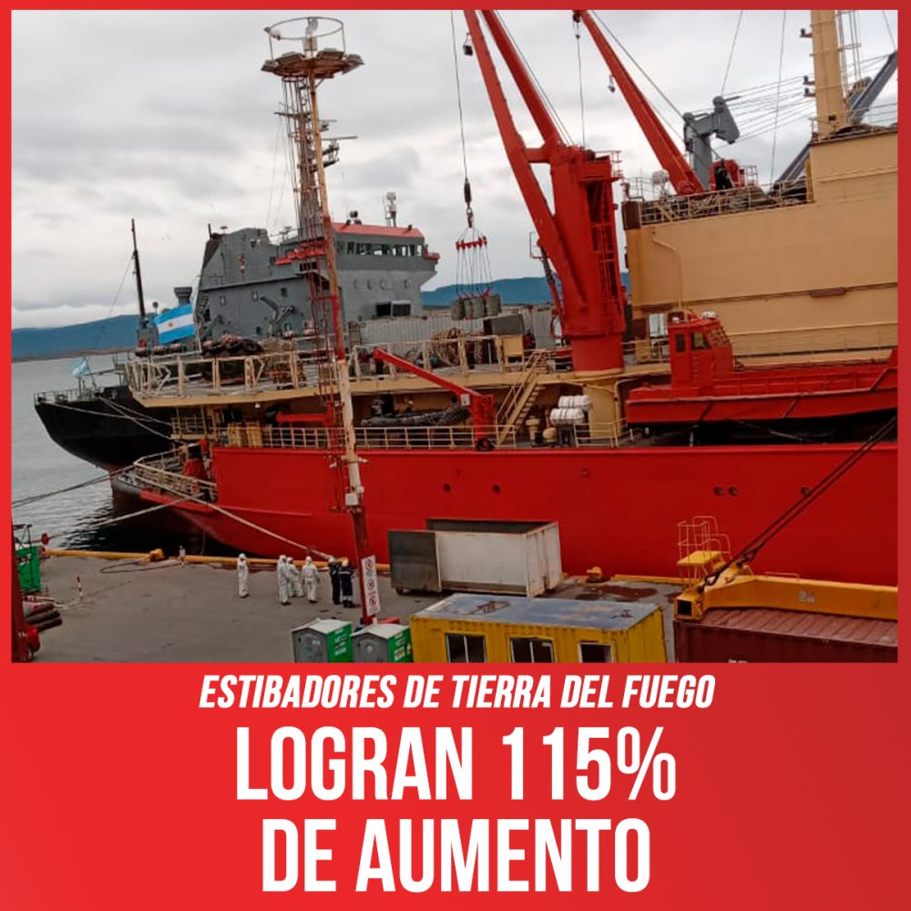 Estibadores de Tierra del Fuego / Logran 115% de aumento