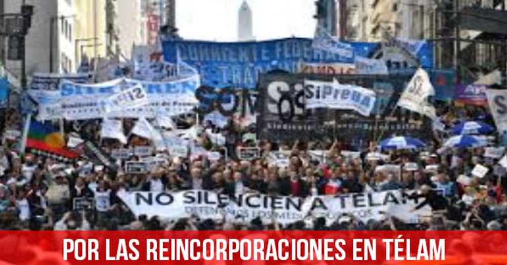 Por las reincorporaciones en Télam