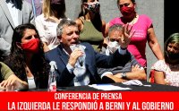 Conferencia de prensa. La Izquierda le respondió a Berni y al gobierno