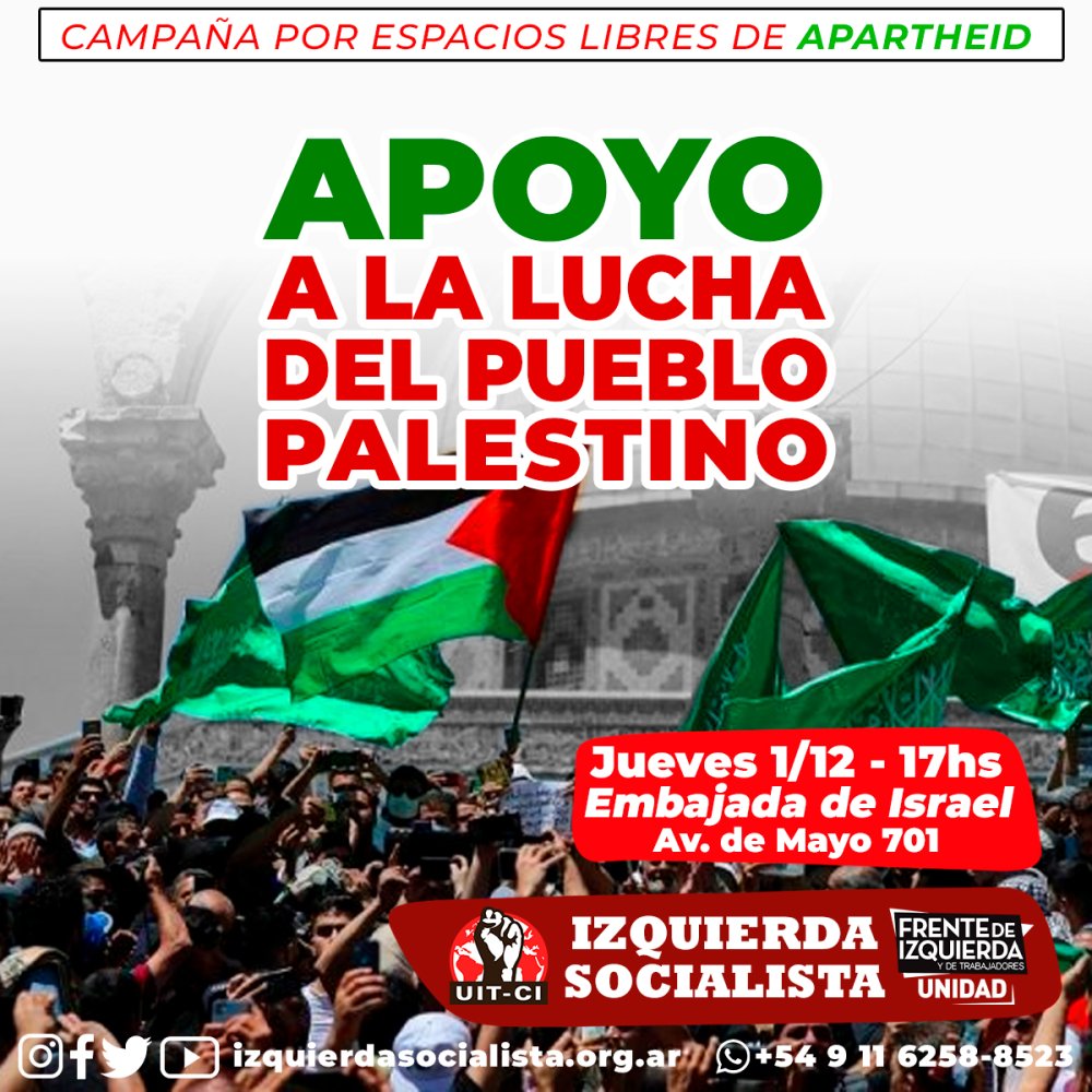Jueves 1D / Concentración en solidaridad con el pueblo palestino