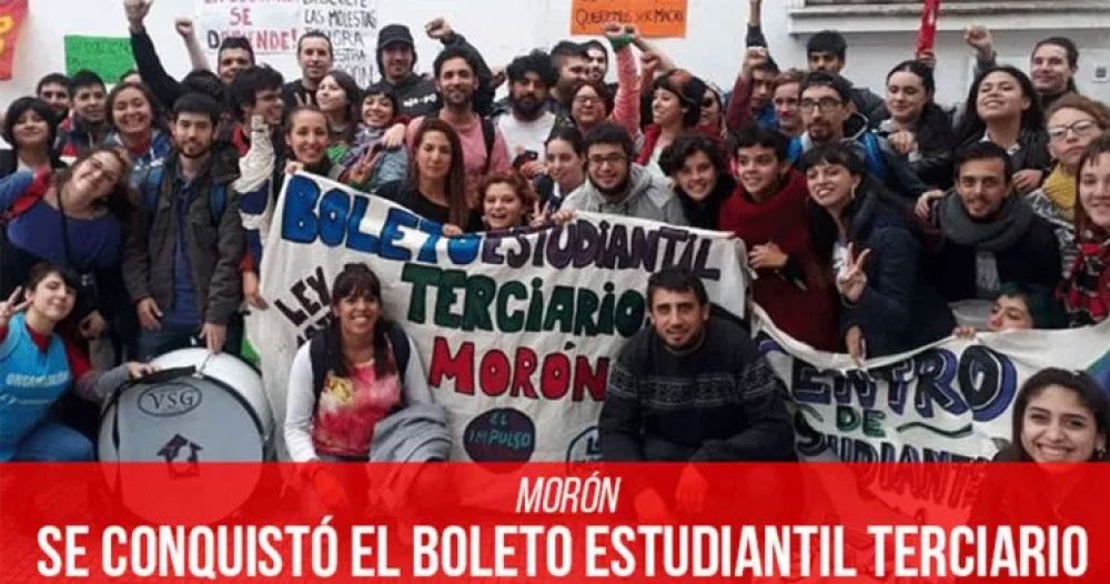Morón: Se conquistó el boleto estudiantil terciario