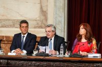 El doble discurso de Alberto en el Congreso