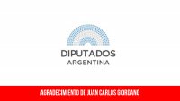Agradecimiento de Juan Carlos Giordano