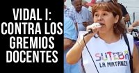 Vidal I: contra los gremios docentes