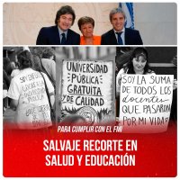 Para cumplir con el FMI / Salvaje recorte en salud y educación