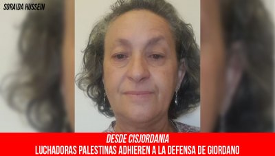 Desde Cisjordania, luchadoras palestinas adhieren a la defensa de Giordano