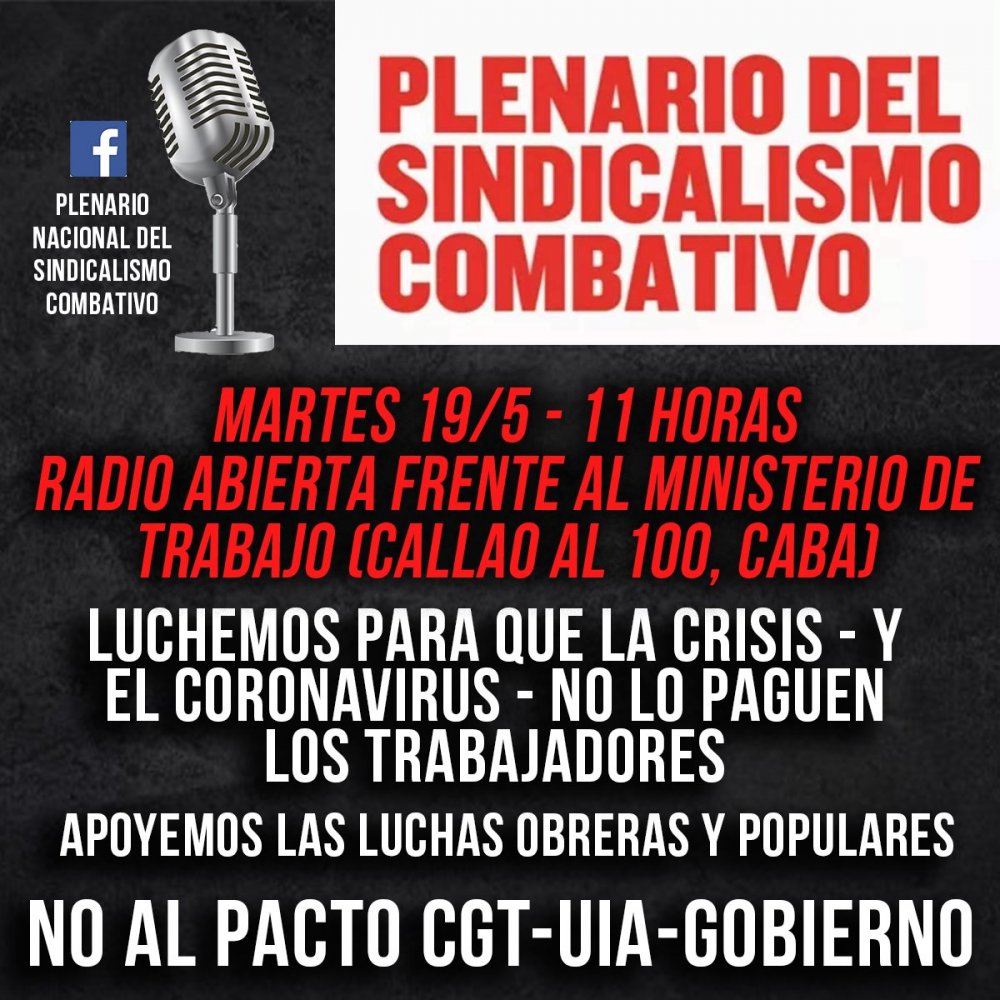 “Pollo” Sobrero en Radio Abierta frente al Ministerio de Trabajo