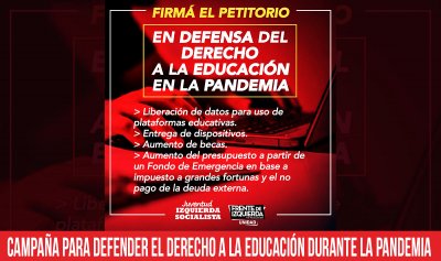 Campaña para defender el derecho a la educación durante la pandemia