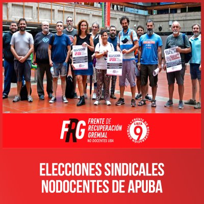 Elecciones sindicales Nodocentes de Apuba